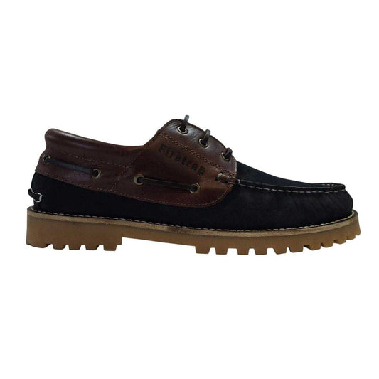 Navy-Brown - Front - Firetrap Mens Jose Classic Leather Shoes