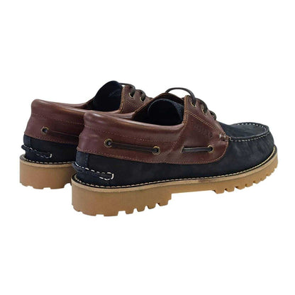 Navy-Brown - Back - Firetrap Mens Jose Classic Leather Shoes