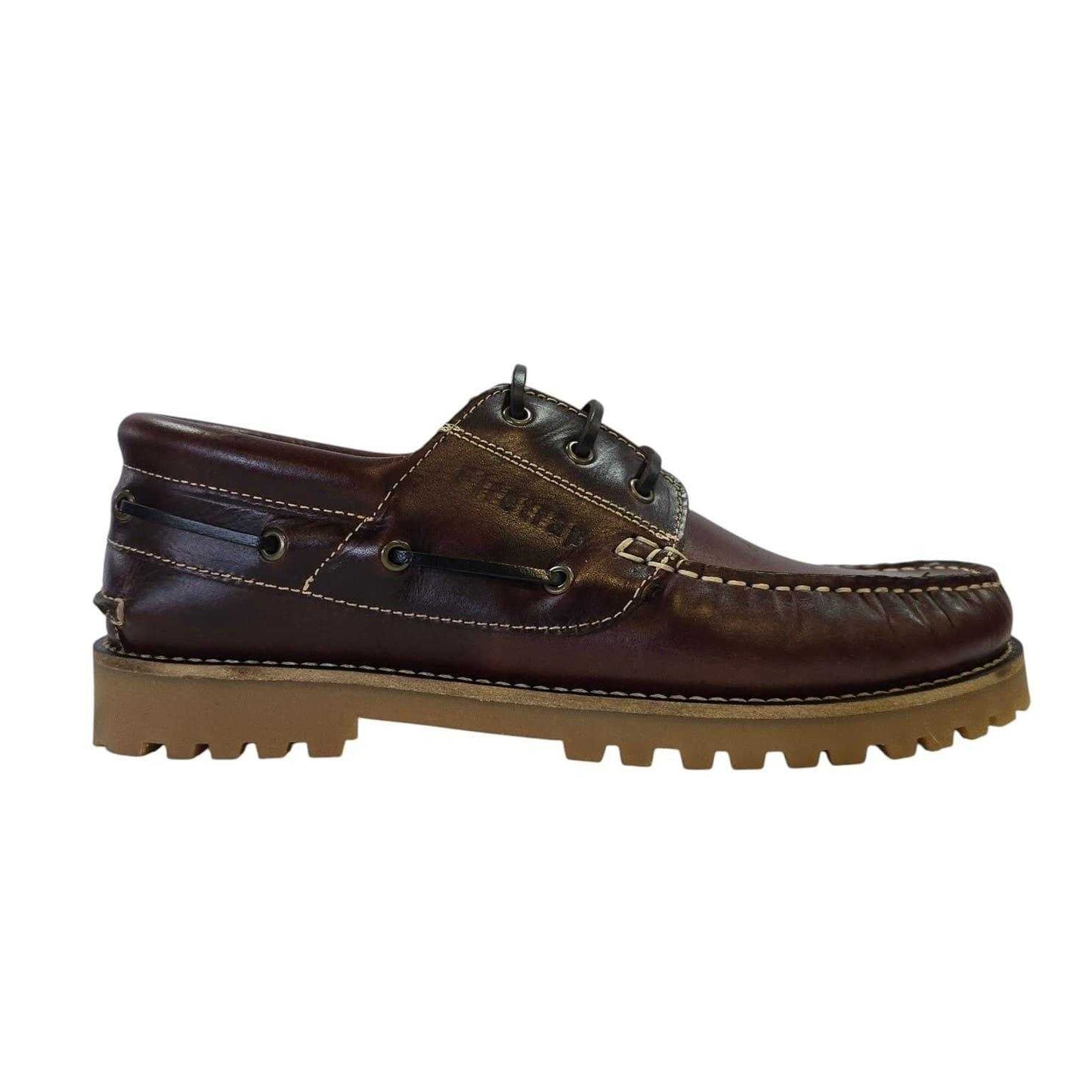 Bordeaux Red - Front - Firetrap Mens Jose Classic Leather Shoes