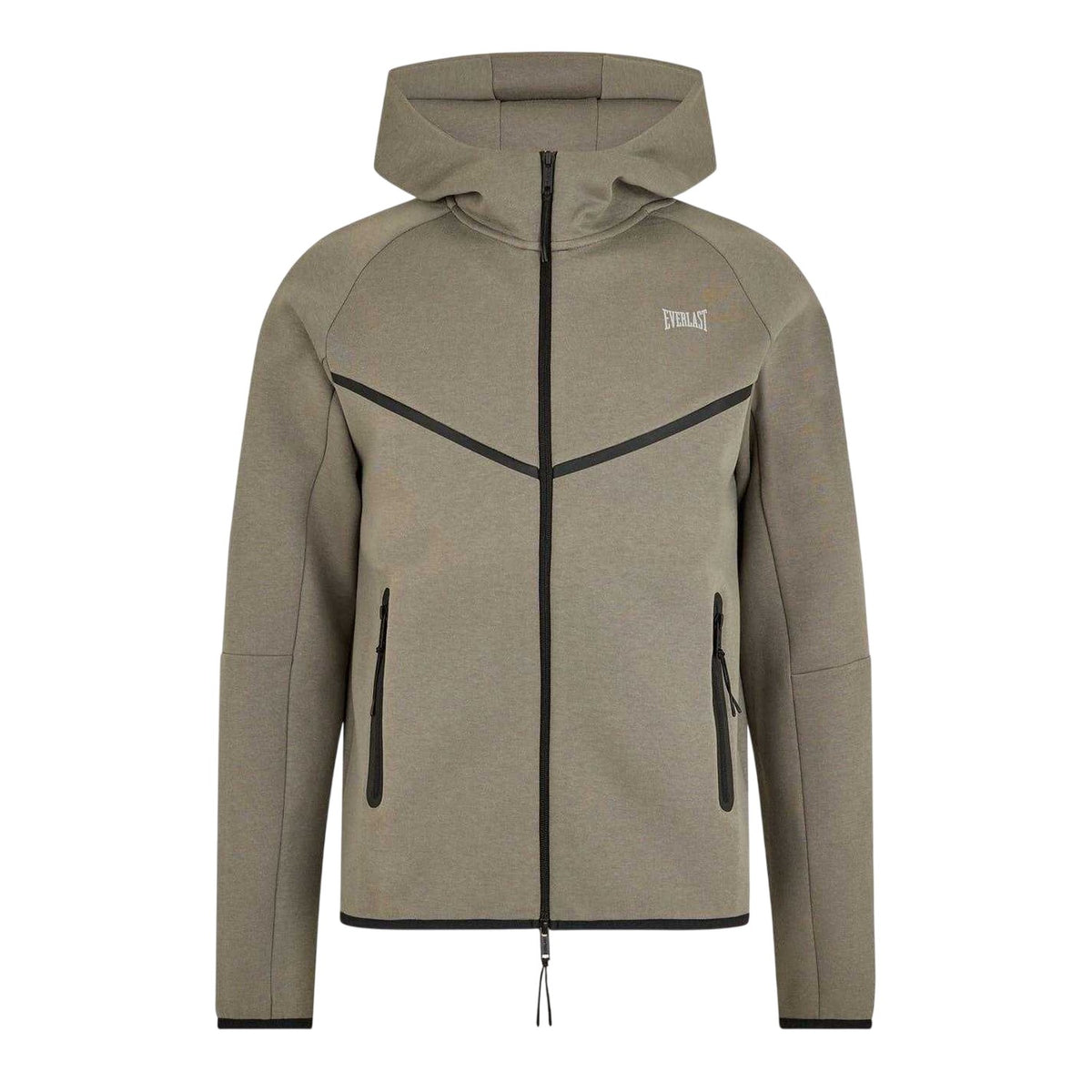 Khaki - Front - Everlast Mens Elite Full Zip Hoodie