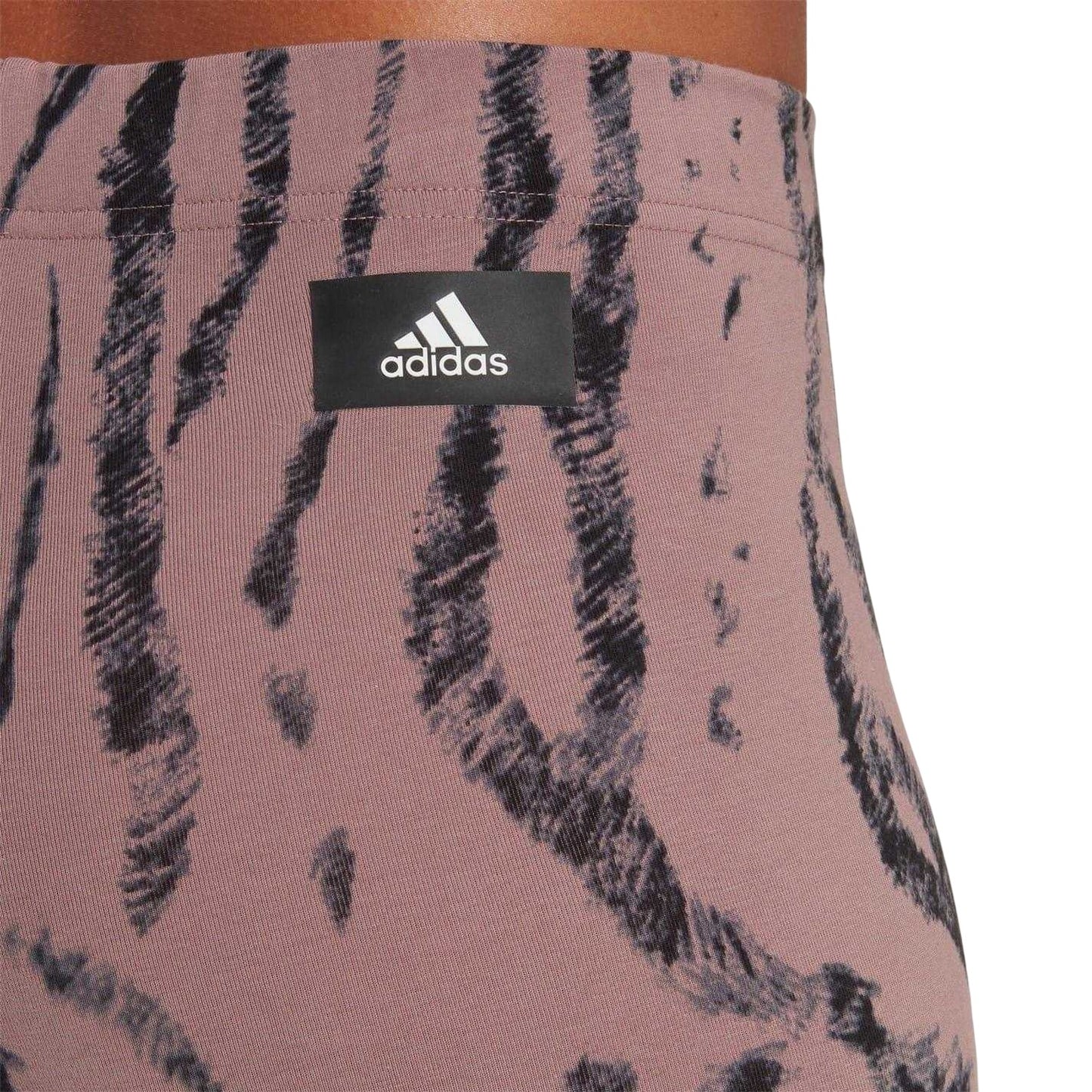 Oxid Grey - Side - Adidas Womens-Ladies Future Icons Animal Print Tight Leggings
