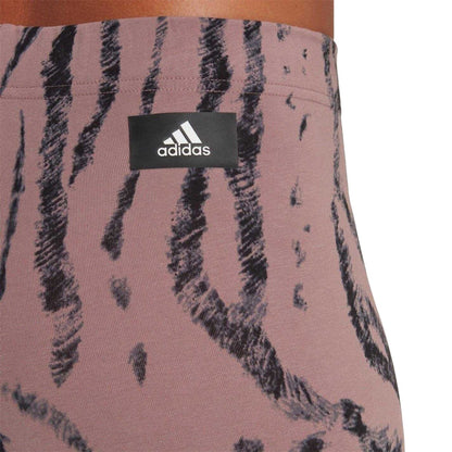 Oxid Grey - Side - Adidas Womens-Ladies Future Icons Animal Print Tight Leggings