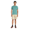 Teal - Lifestyle - Timberland Mens Oyster River Logo Short-Sleeved T-Shirt