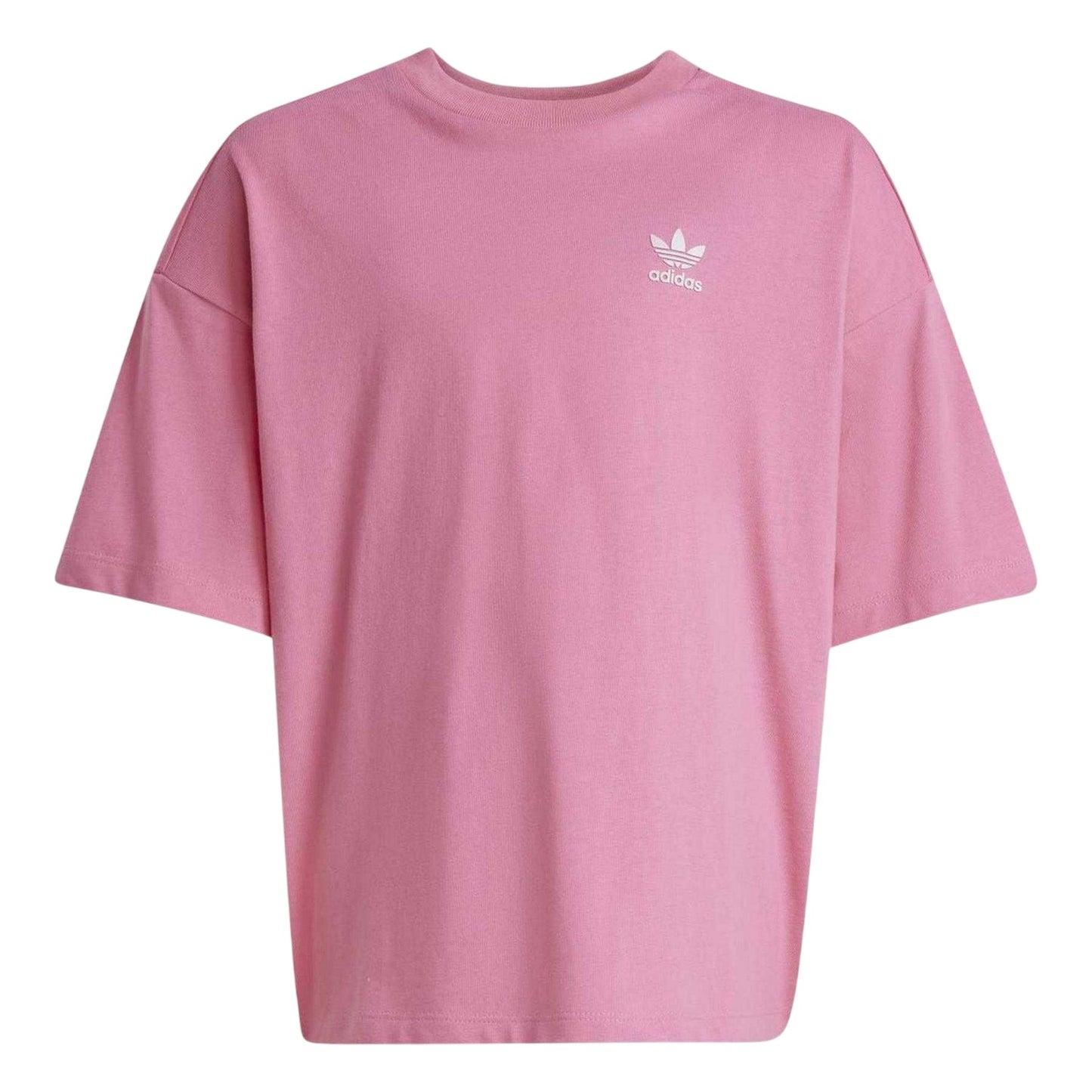 Pink - Side - Adidas Girls Adicolor Trefoil T-Shirt & Shorts Set
