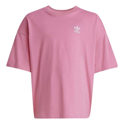 Pink - Side - Adidas Girls Adicolor Trefoil T-Shirt & Shorts Set