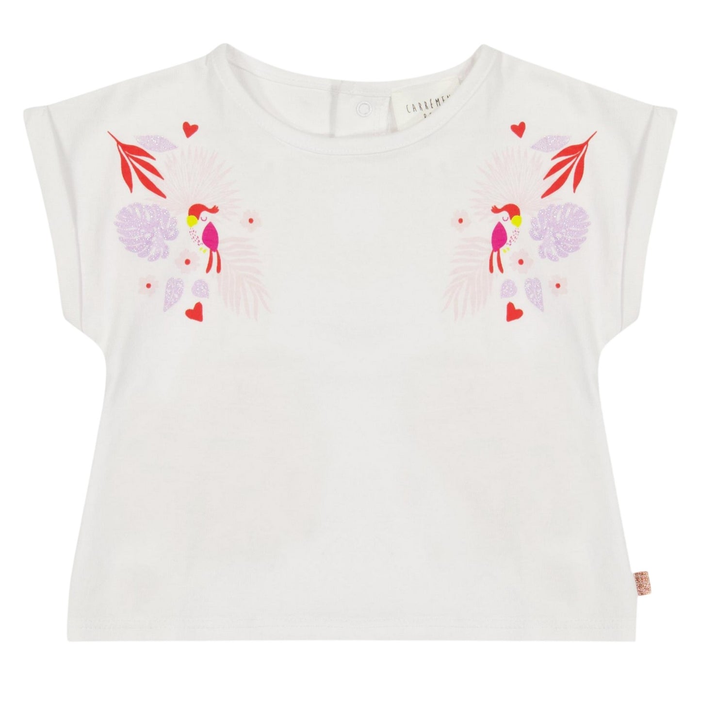 White - Back - Carrement Beau Childrens-Kids T-Shirt & Shorts Set