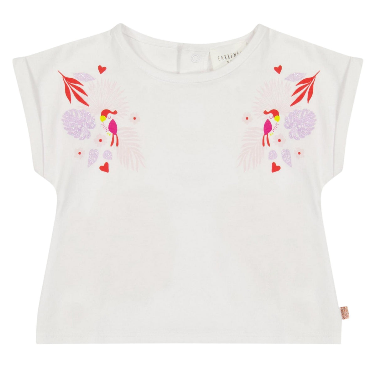 White - Back - Carrement Beau Childrens-Kids T-Shirt & Shorts Set