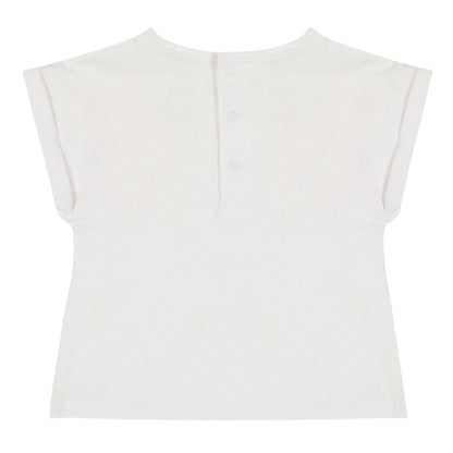 White - Side - Carrement Beau Childrens-Kids T-Shirt & Shorts Set