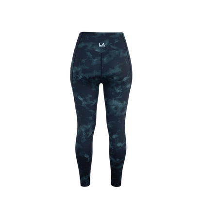 Stormy Grey - Back - LA Gear Womens-Ladies Camouflage High Waist Leggings