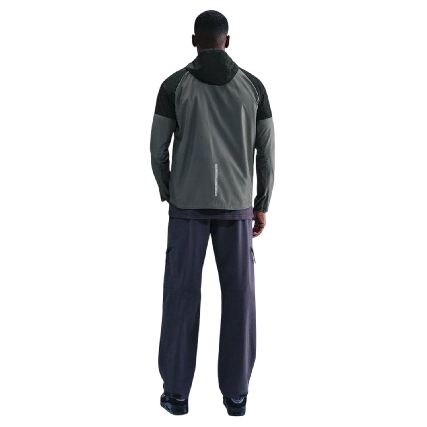 Grey-Black - Back - Nike Mens City Run Swoosh Jacket