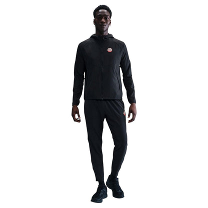 Black-Red - Front - Nike Mens City Run Swoosh Jacket