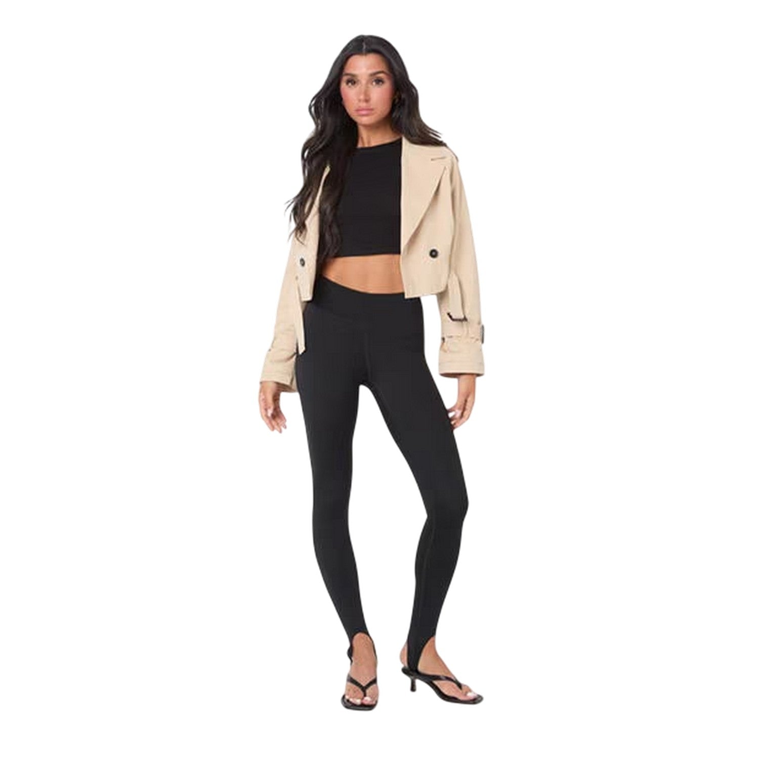 Black - Lifestyle - I Saw It First Womens-Ladies Smooth Skinny Leggings