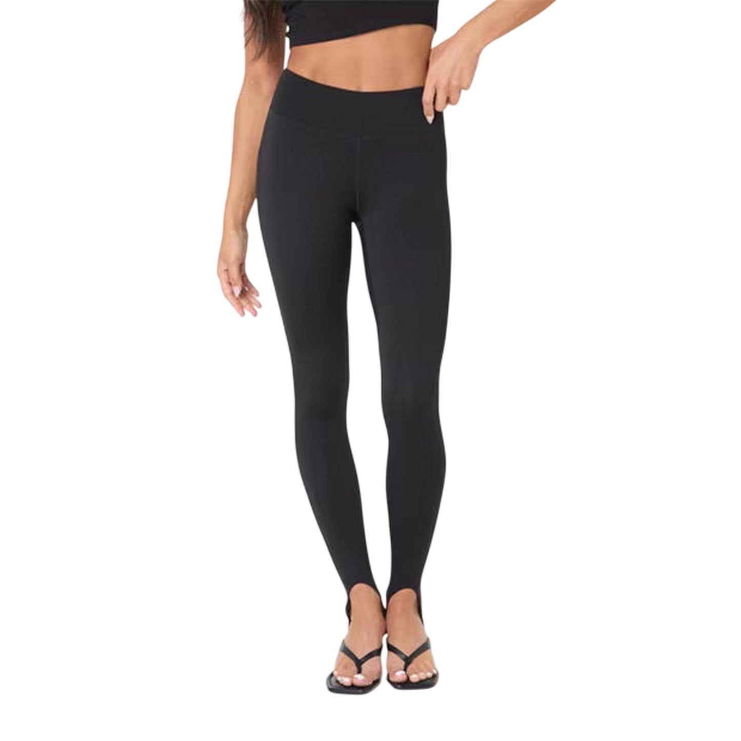 Black - Front - I Saw It First Womens-Ladies Smooth Skinny Leggings