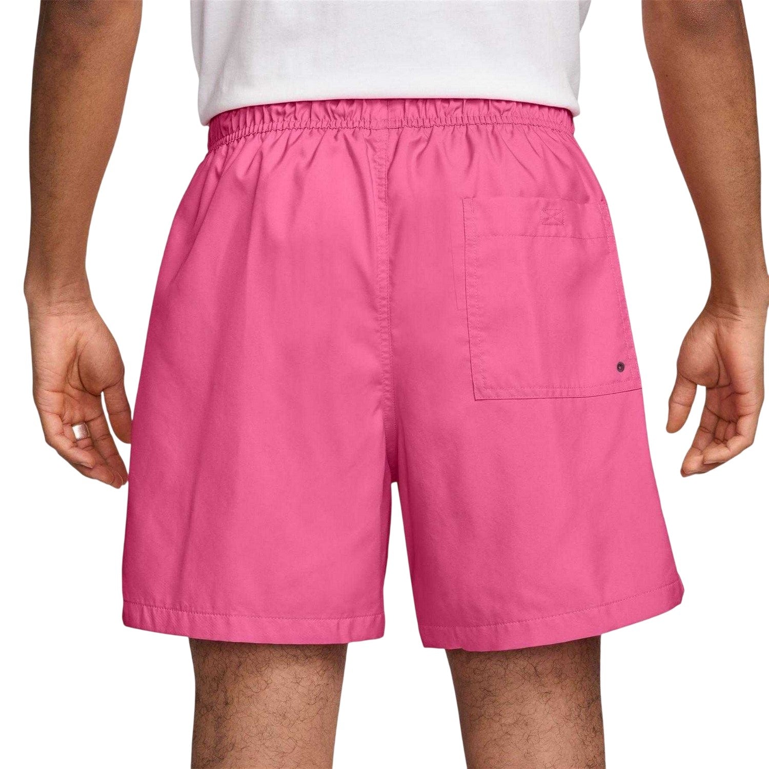 Pinksicle-White - Back - Nike Mens Club Flow Woven Track Shorts