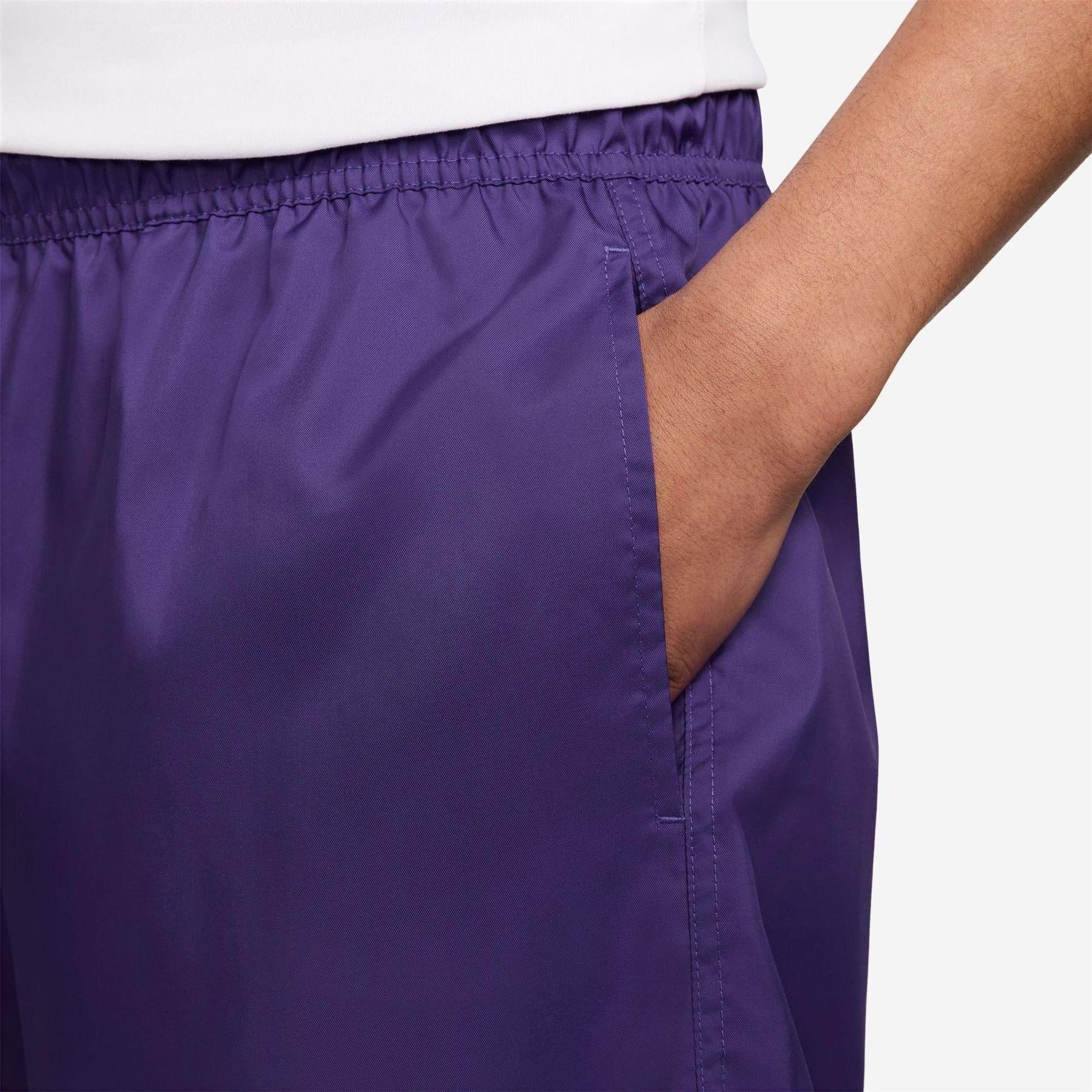 Grape Wine Purple - Lifestyle - Nike Mens Club Flow Woven Track Shorts