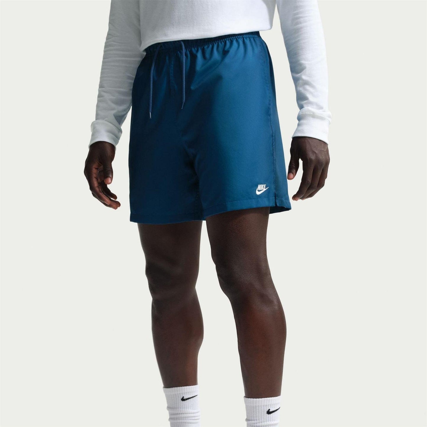 Court Blue - Front - Nike Mens Club Flow Woven Track Shorts