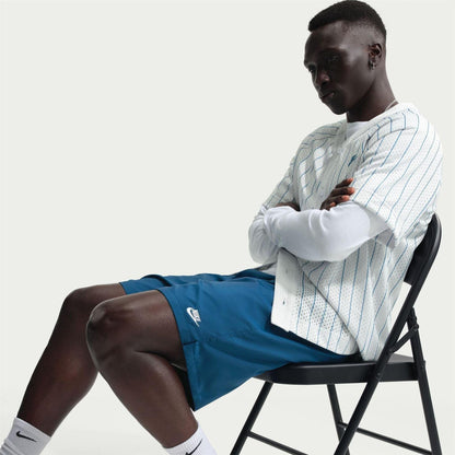 Court Blue - Side - Nike Mens Club Flow Woven Track Shorts