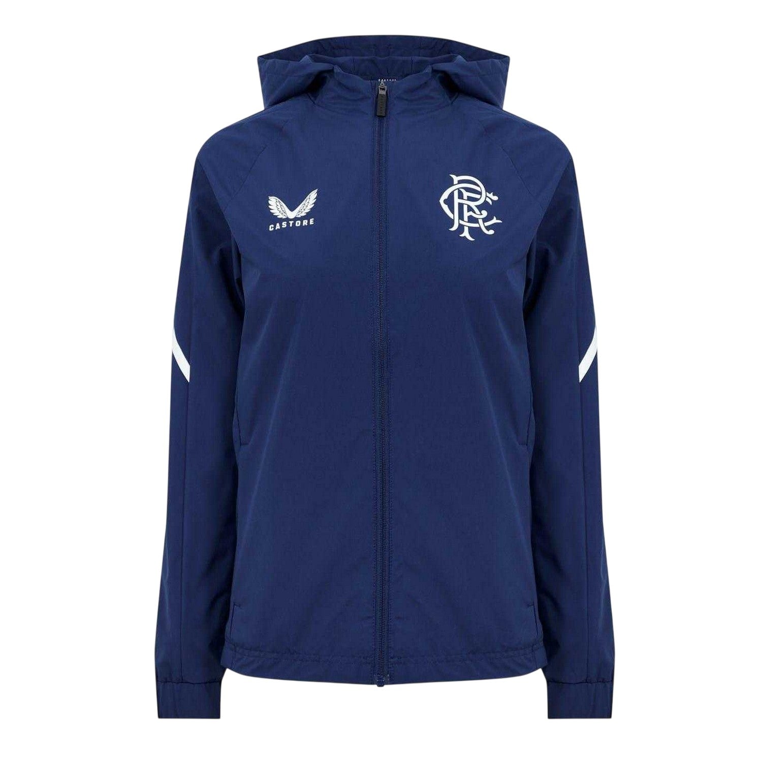 Navy - Front - Castore Womens-Ladies Rangers FC Jacket
