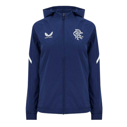 Navy - Front - Castore Womens-Ladies Rangers FC Jacket
