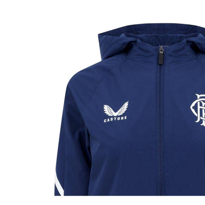 Navy - Side - Castore Womens-Ladies Rangers FC Jacket