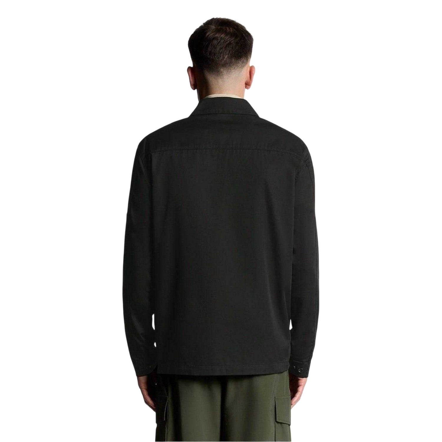 Jet Black - Back - Lyle & Scott Mens Between-Season Plain Regular Jacket