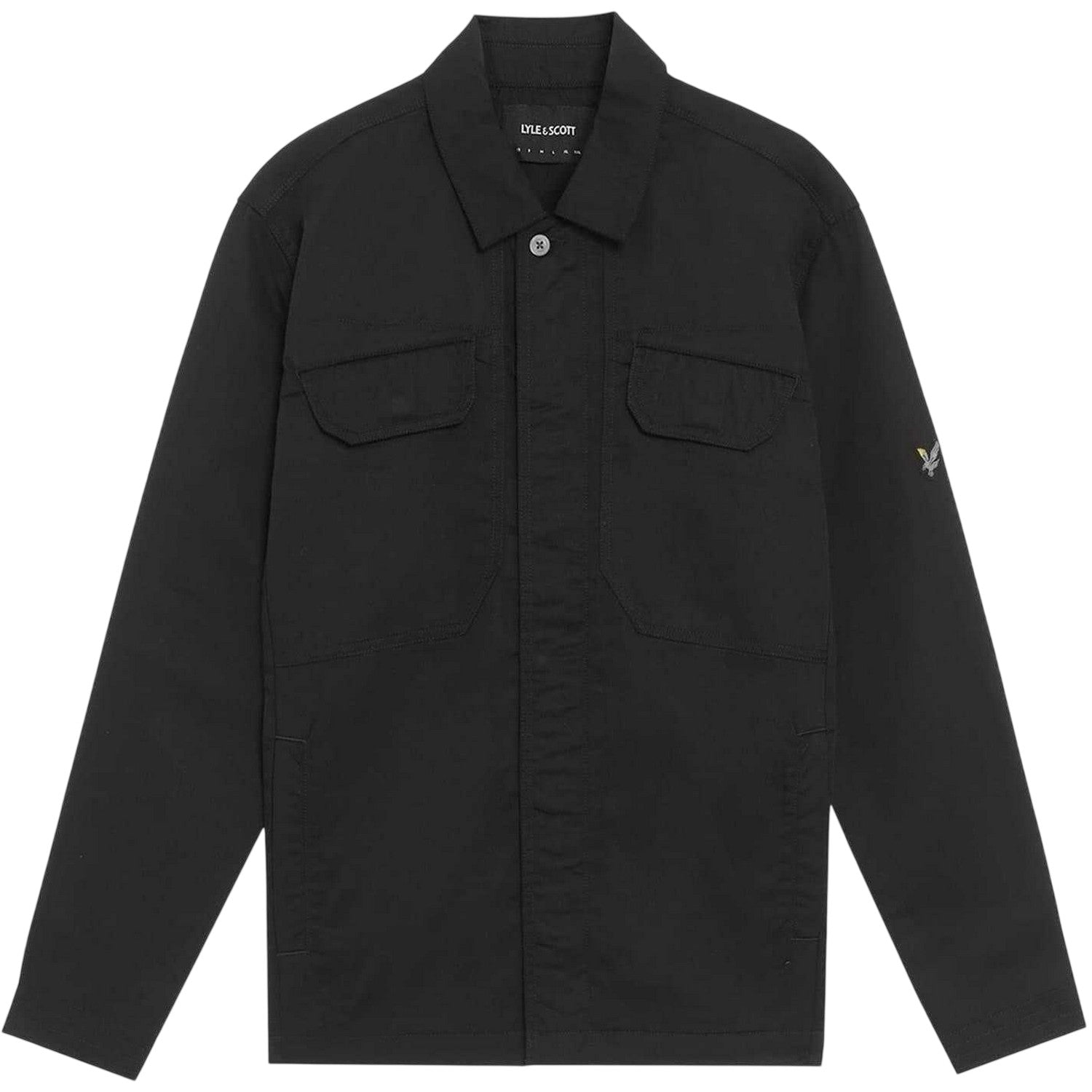 Jet Black - Front - Lyle & Scott Mens Between-Season Plain Regular Jacket