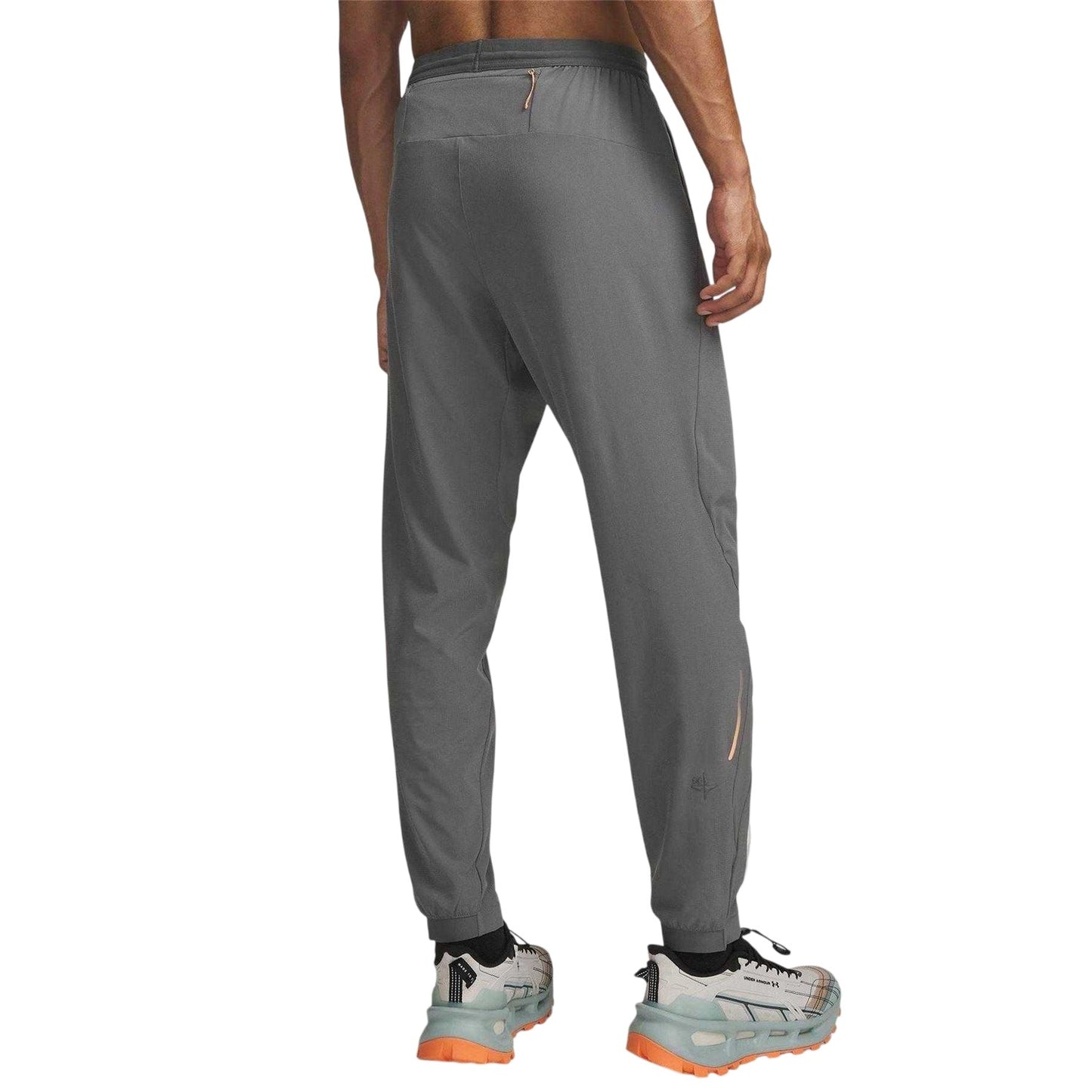 Green-Orange - Back - Under Armour Mens Trail Run Tracksuit Bottoms