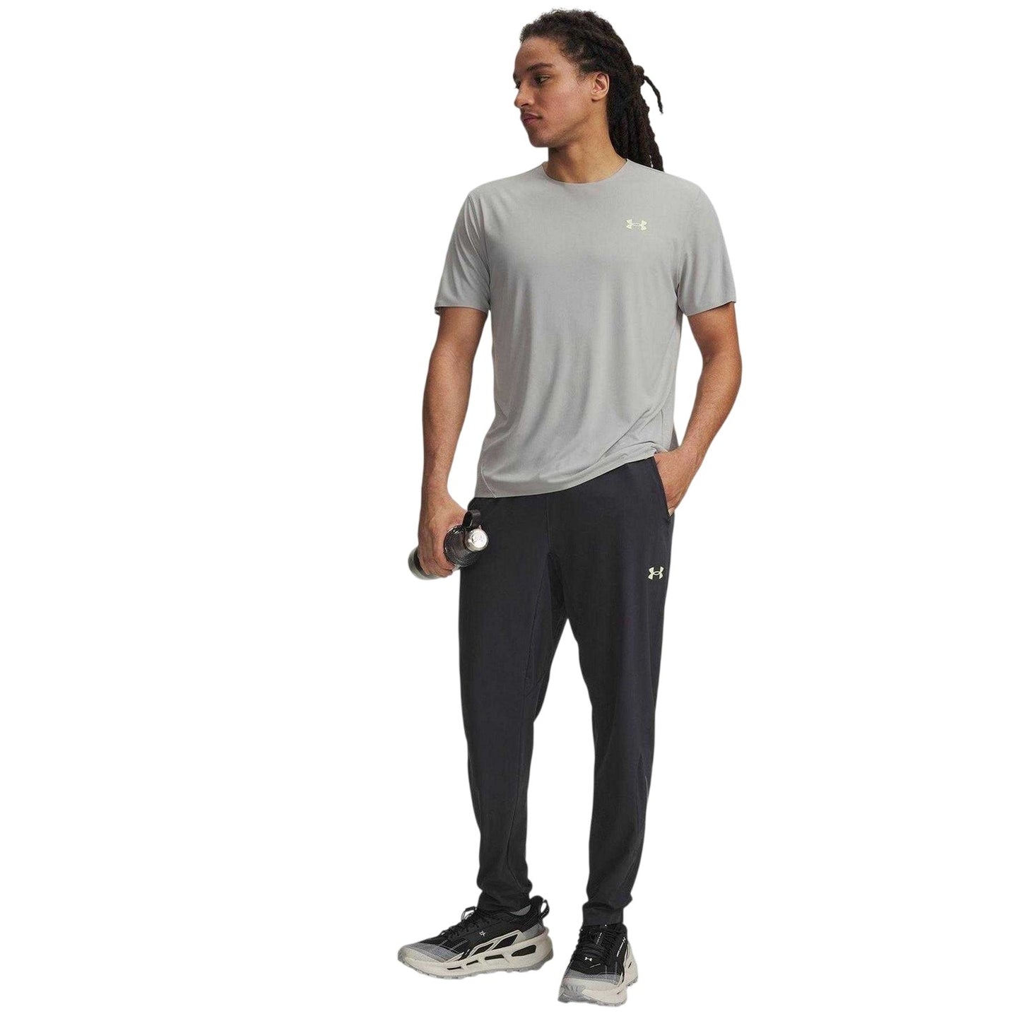 Grey-Green - Lifestyle - Under Armour Mens Trail Run Tracksuit Bottoms