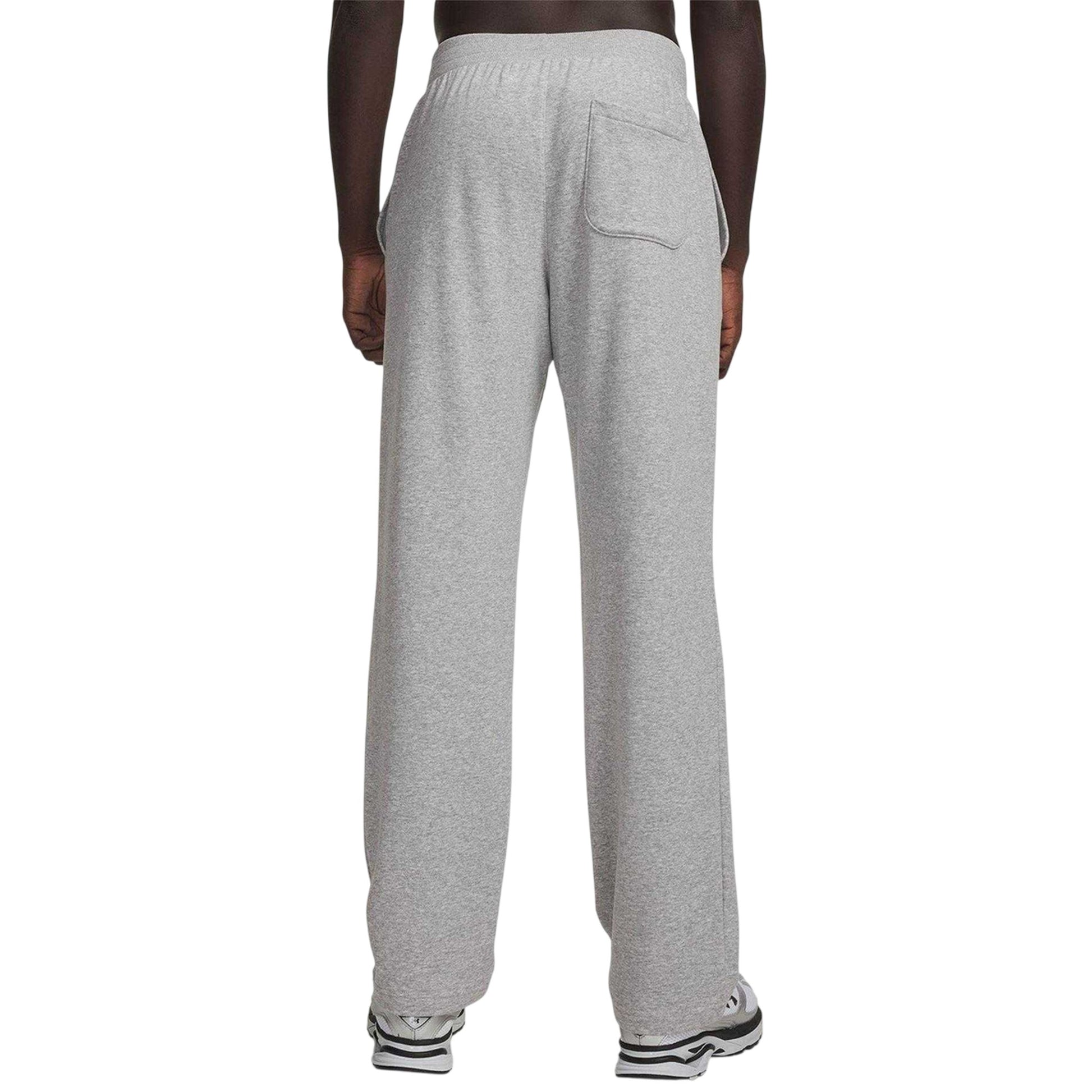 Grey-Black - Back - Under Armour Mens Rival Fleece Lightweight Joggers
