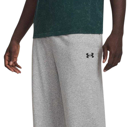 Grey-Black - Side - Under Armour Mens Rival Fleece Lightweight Joggers