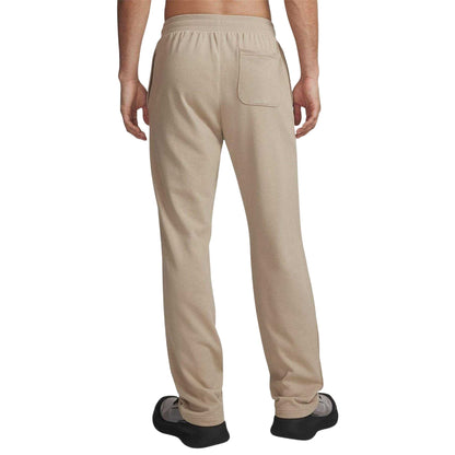 Khaki-Black - Back - Under Armour Mens Rival Fleece Lightweight Joggers