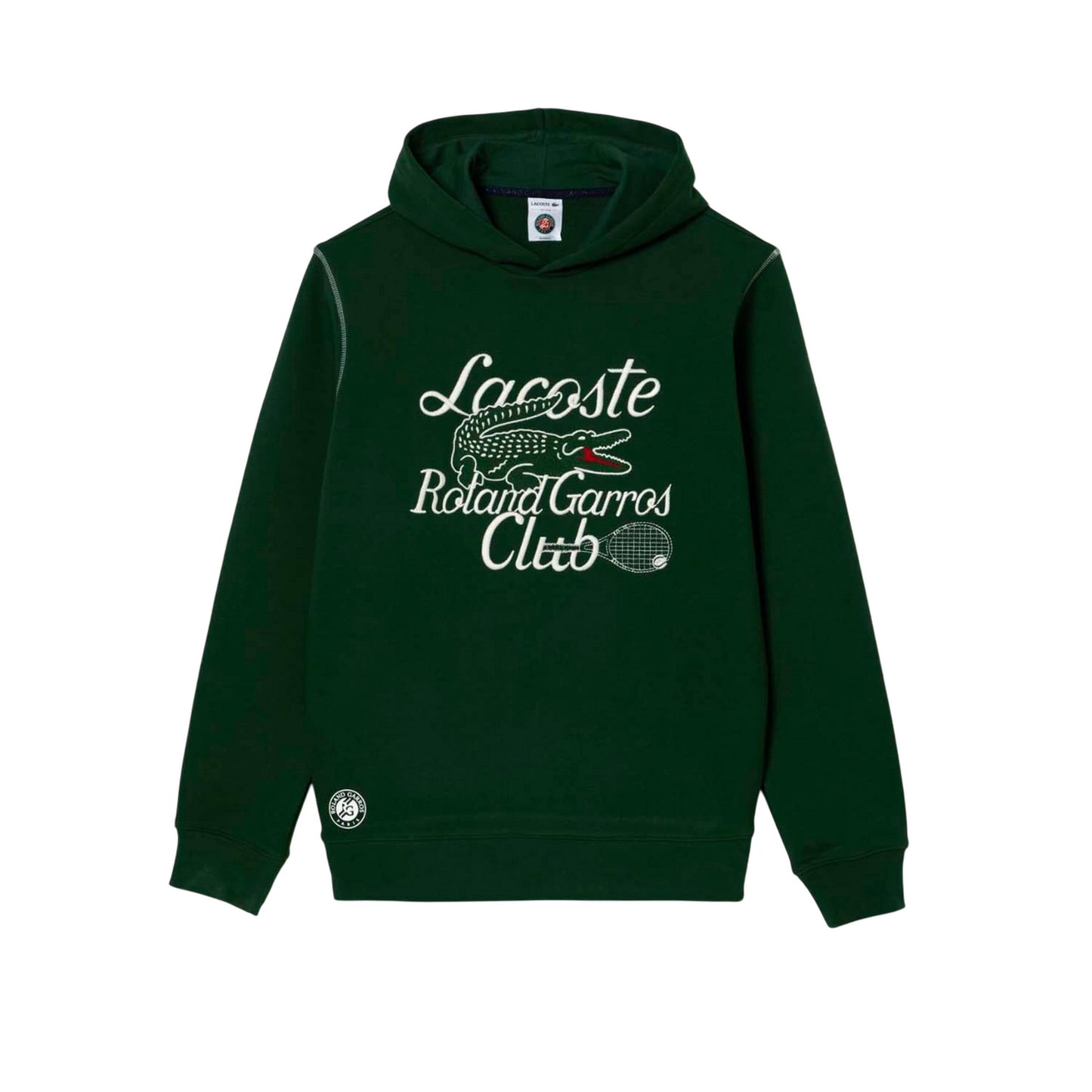 Green - Front - Lacoste Unisex Adult Roland Garros Edition Hoodie