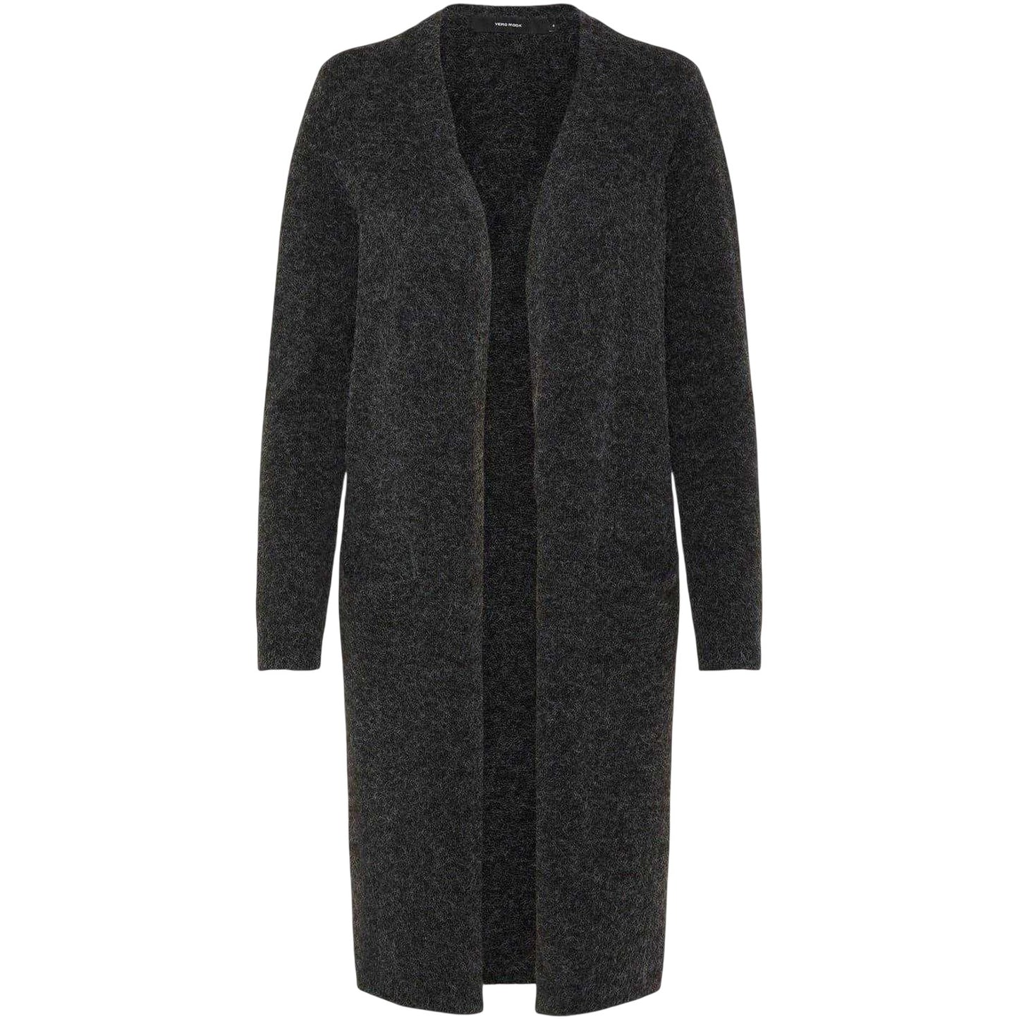 Black - Front - Vero Moda Womens-Ladies Doffy Open Front Relaxed Fit Long-Sleeved Cardigan
