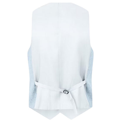 Blue - Back - Without Prejudice Mens Archer Donegal Waistcoat