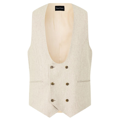 Neutral - Front - Without Prejudice Mens Archer Donegal Waistcoat