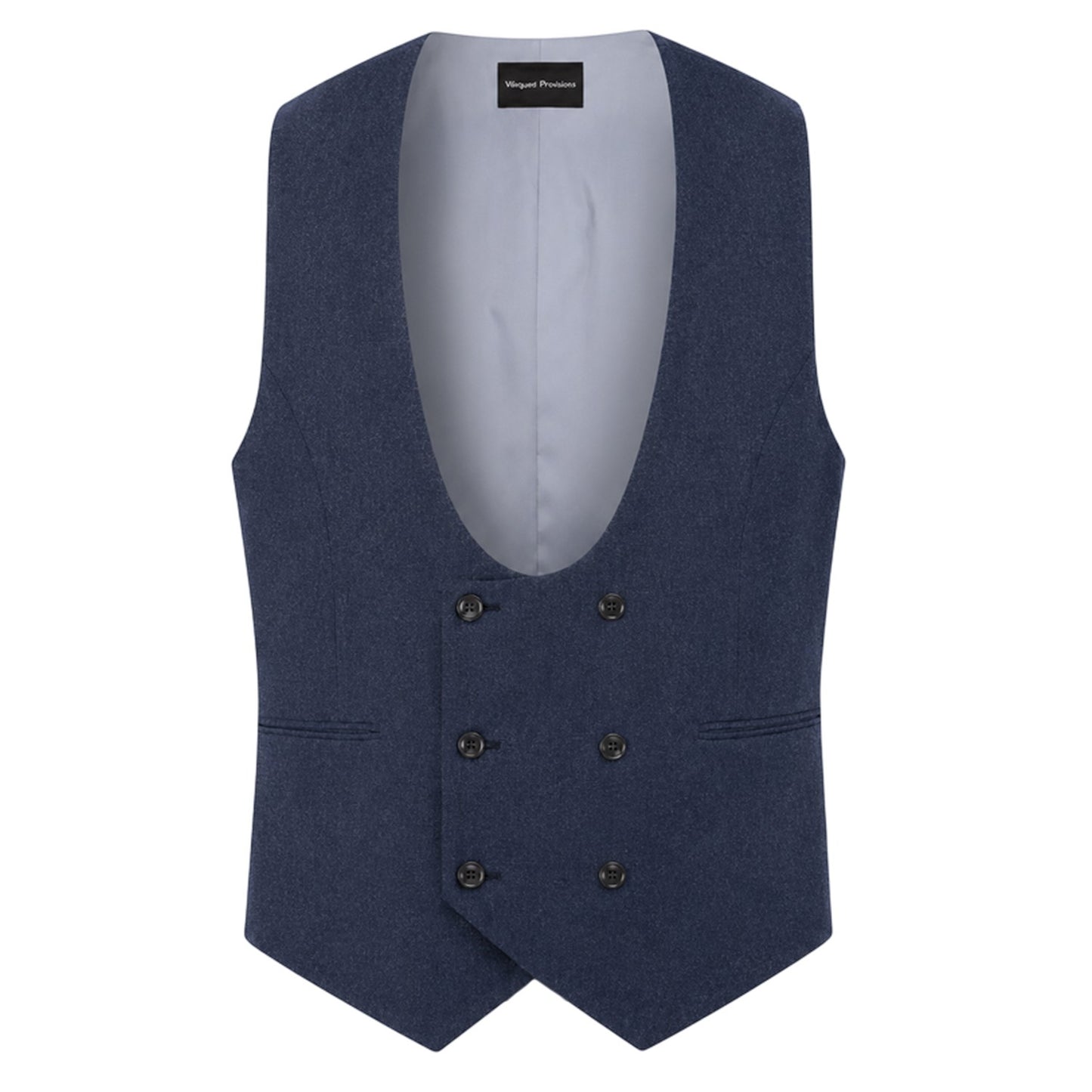 Navy Blue - Front - Without Prejudice Mens Archer Donegal Waistcoat