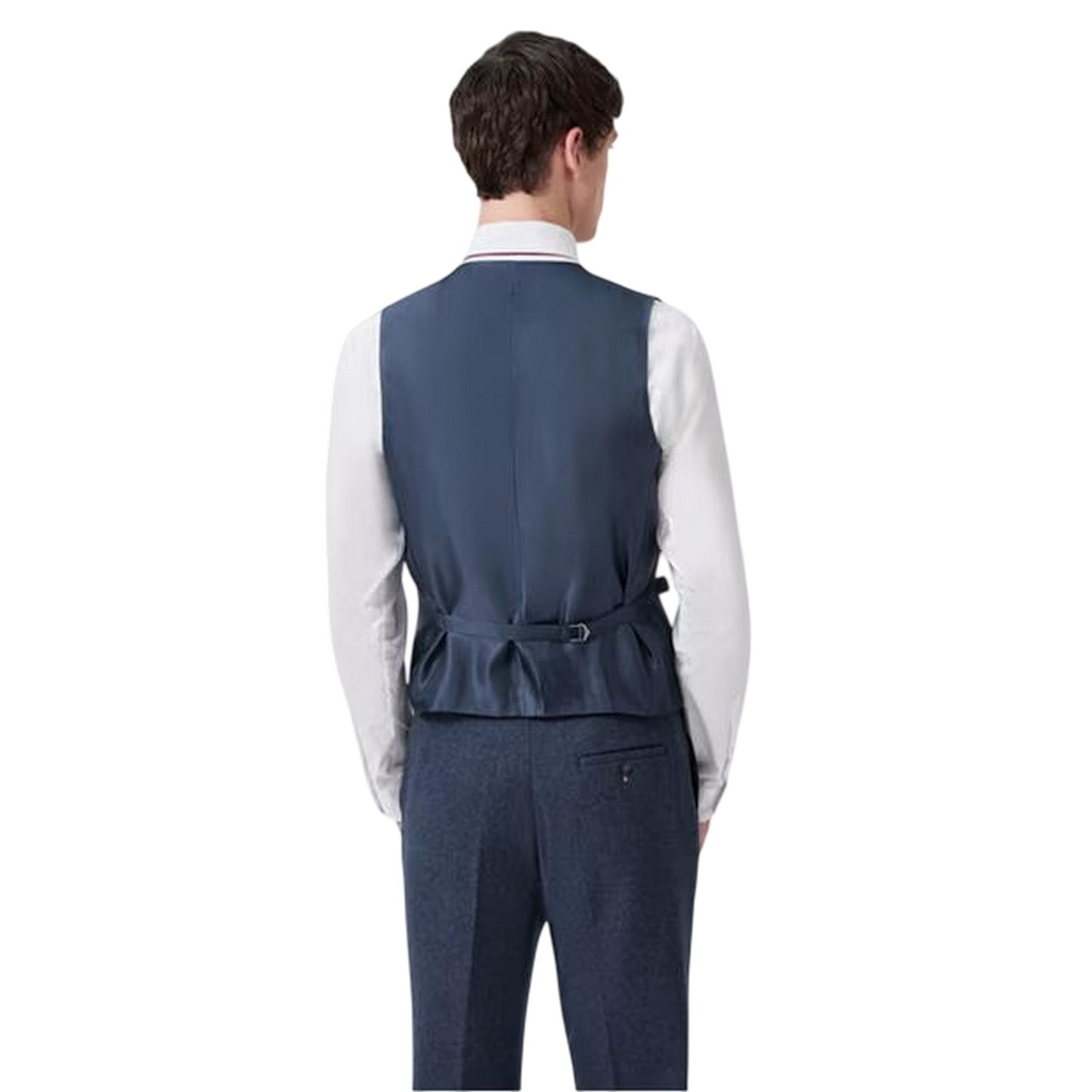 Navy Blue - Lifestyle - Without Prejudice Mens Archer Donegal Waistcoat