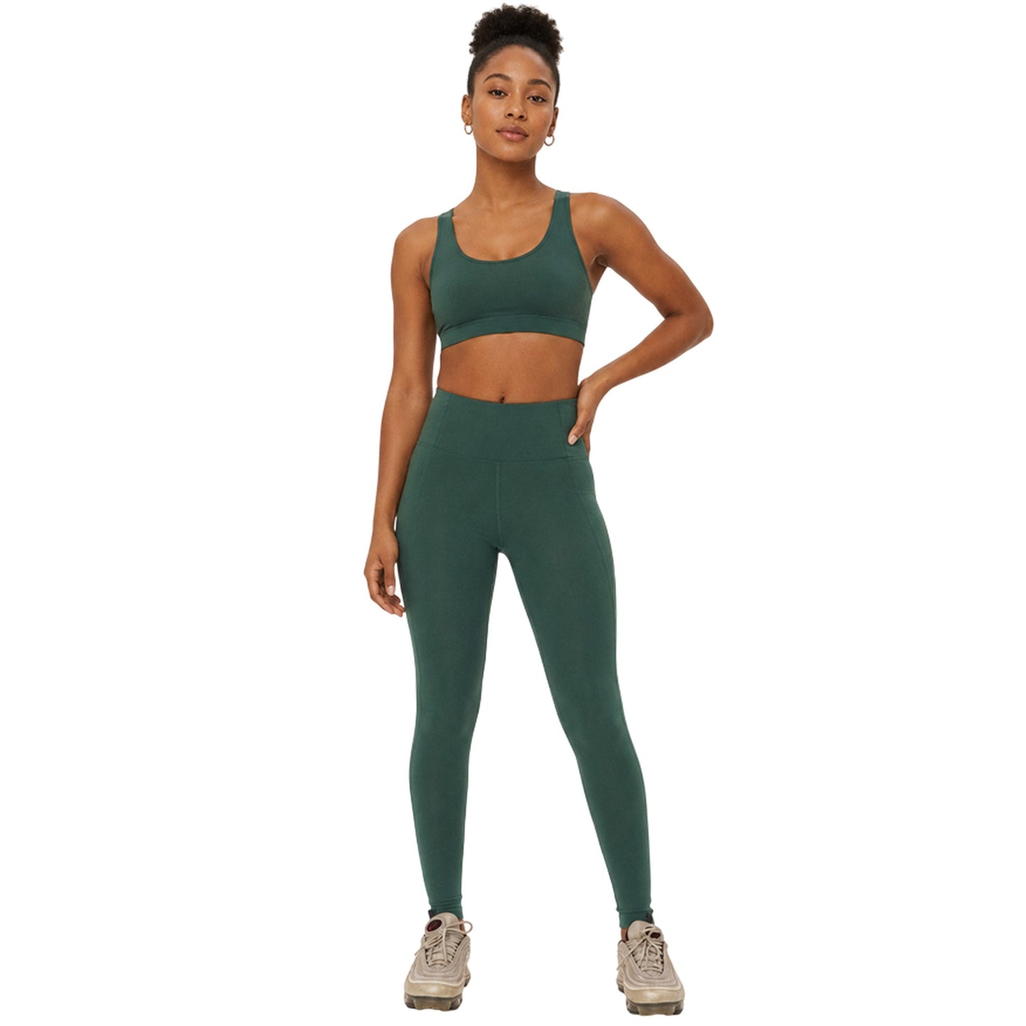 Moss - Pack Shot - Girlfriend Collective Womens-Ladies Leggings