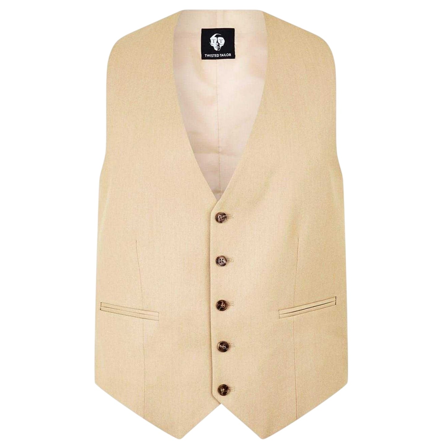 Neutral - Front - Twisted Tailor Mens Slim Waistcoat
