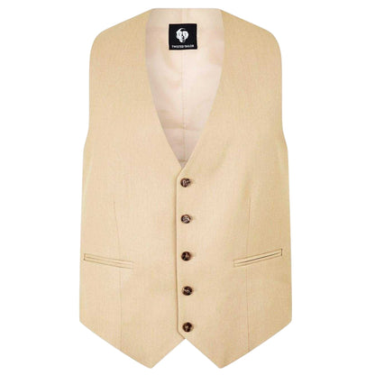 Neutral - Front - Twisted Tailor Mens Slim Waistcoat