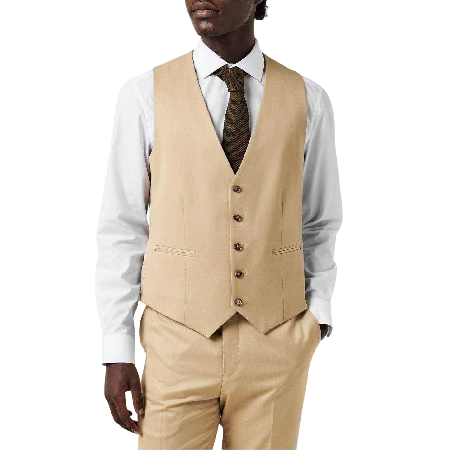 Neutral - Side - Twisted Tailor Mens Slim Waistcoat