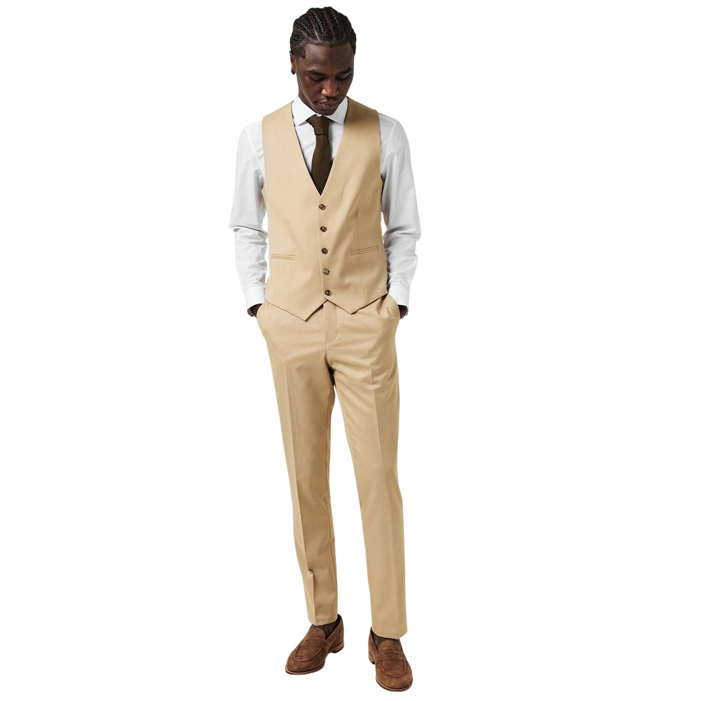 Neutral - Lifestyle - Twisted Tailor Mens Slim Waistcoat