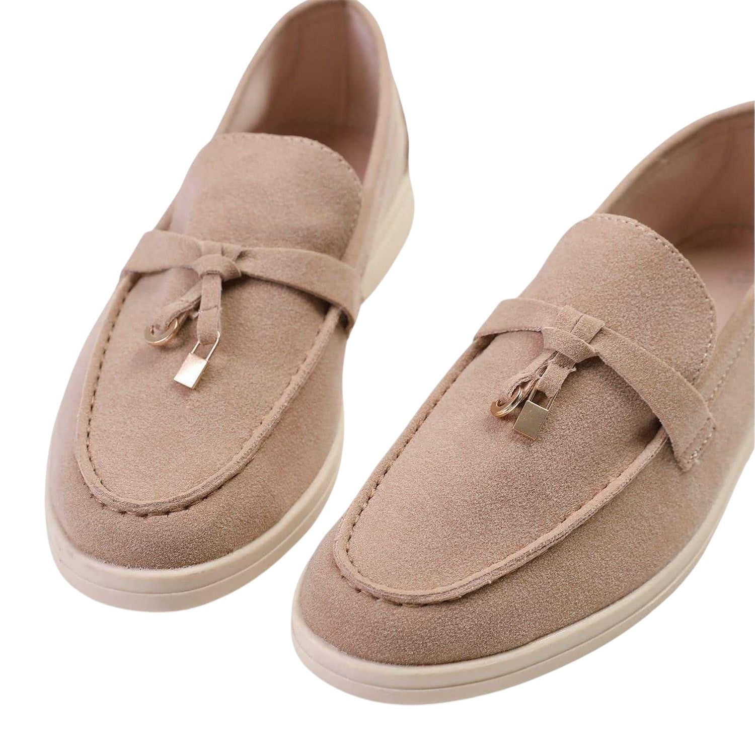 Khaki - Side - Where´s That From Womens-Ladies Pegasus Penny Loafers