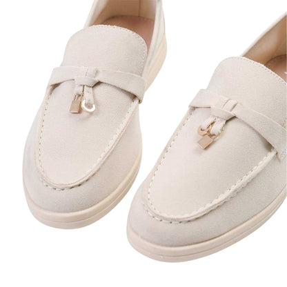 Beige - Side - Where´s That From Womens-Ladies Pegasus Penny Loafers
