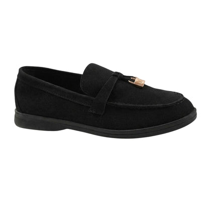 Black - Front - Where´s That From Womens-Ladies Pegasus Penny Loafers