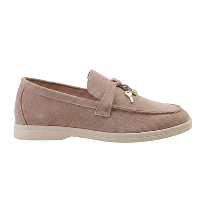 Khaki - Front - Where´s That From Womens-Ladies Pegasus Penny Loafers