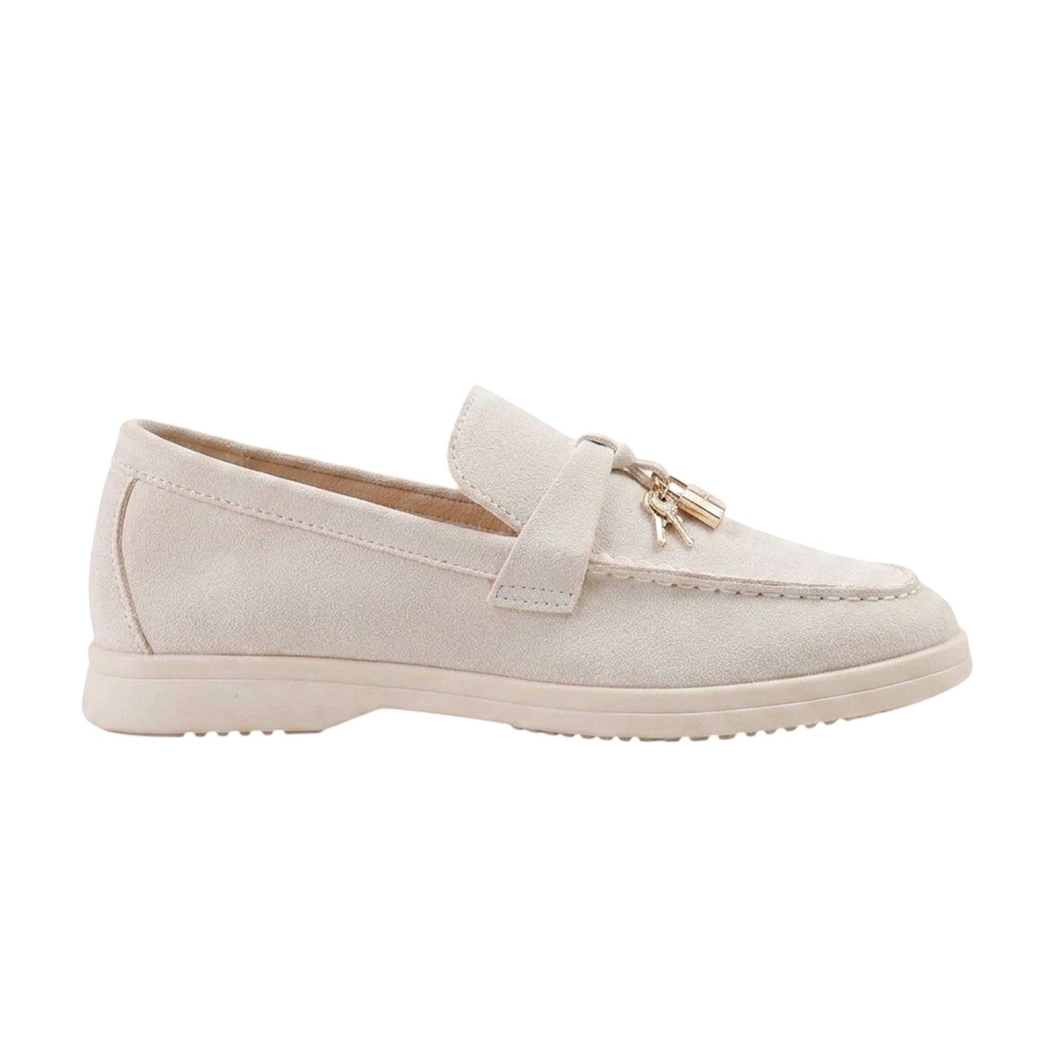 Beige - Front - Where´s That From Womens-Ladies Pegasus Penny Loafers