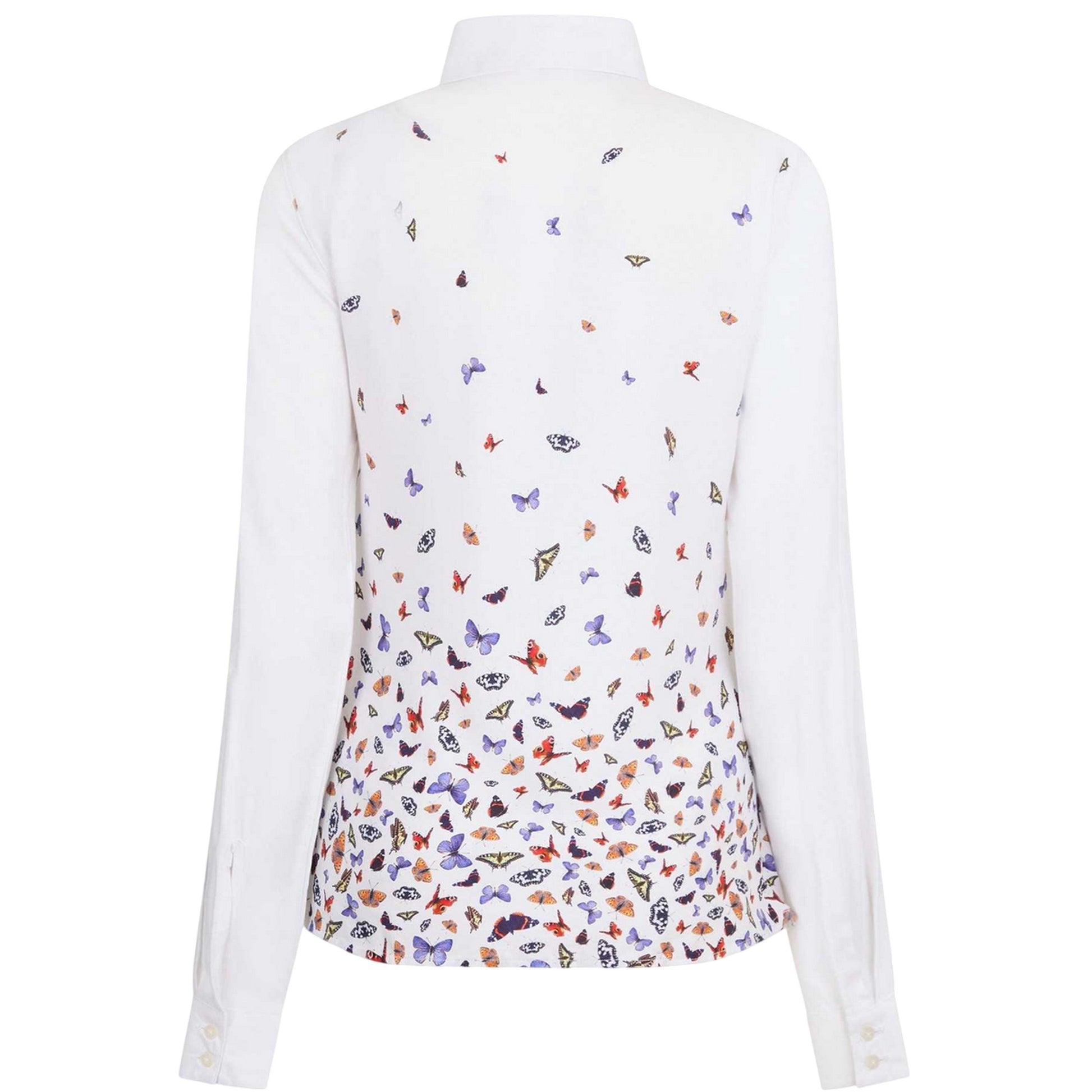 White - Back - Musto Womens-Ladies Country Butterflies Shirt