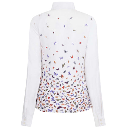 White - Back - Musto Womens-Ladies Country Butterflies Shirt