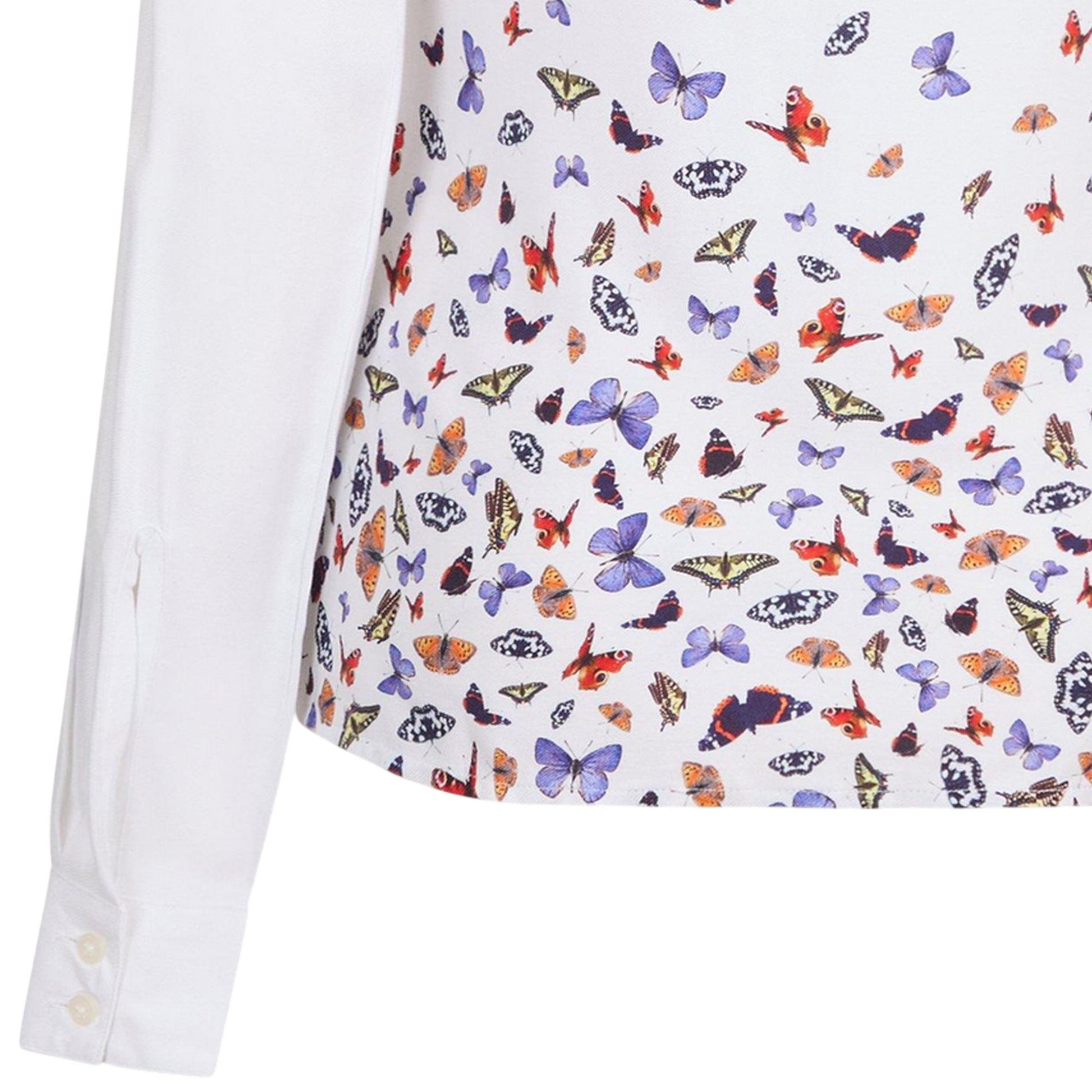 White - Lifestyle - Musto Womens-Ladies Country Butterflies Shirt
